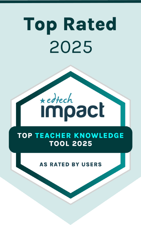 Award: Top Teacher Knowledge Tool 2025.